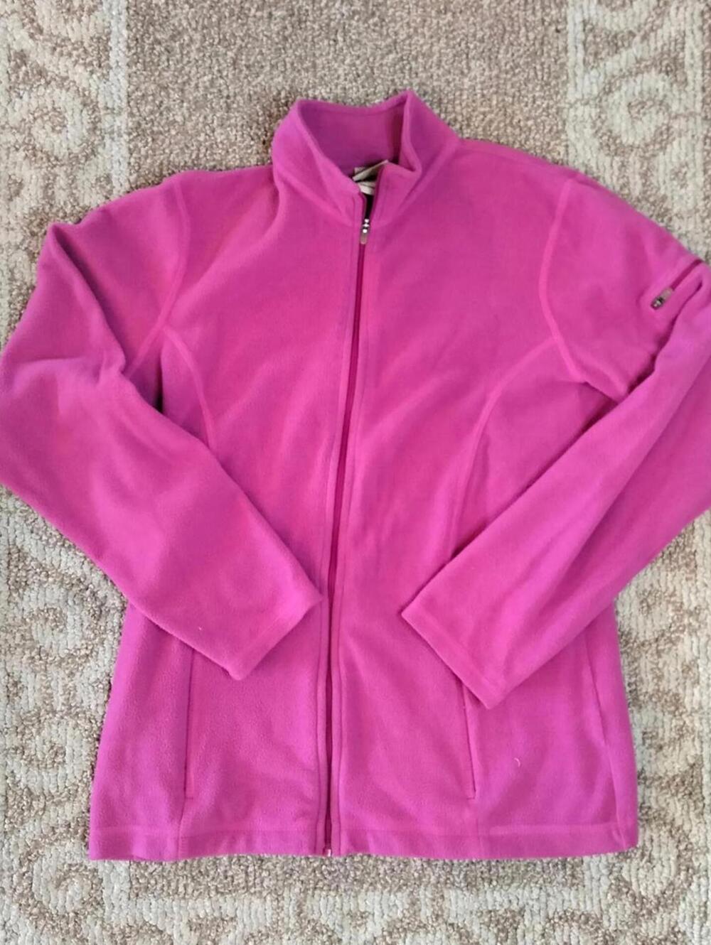 L.L. Bean Full Zip Womens Size Small S Sweatshirt Purple Pink Fleece Zip Up